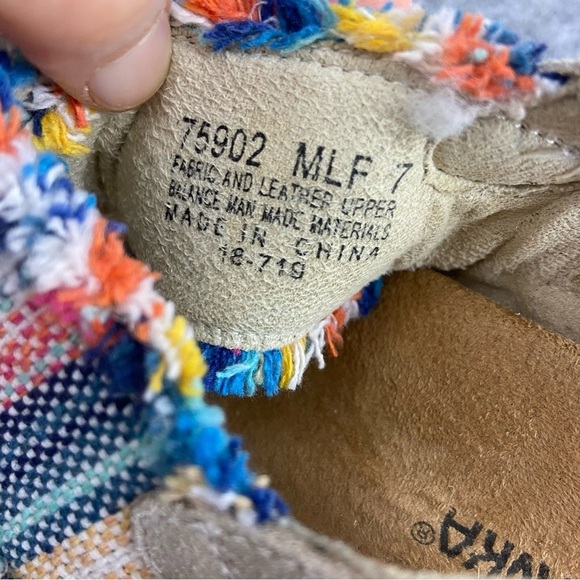 Minnetonka Womens Multi Laredo Breeze Slingback Wedge Sandal Size 7 - Picture 12 of 12